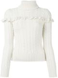 frill detail roll neck jumper