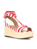 striped wedge sandals