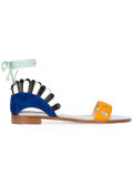 lace fastening sandals 