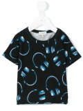 headphones print T-shirt 