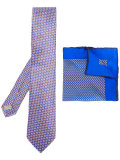 dotted pocket square and tie set