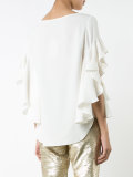 ruffled sleeves blouse
