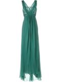 bust lace detailing long dress