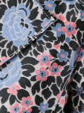 floral jacquard trapeze coat