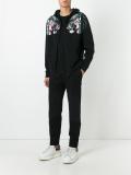 tiger print zipped hoodie