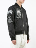 multiple patches bomber jacket