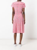 star print wrap dress