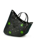 apples print asymmetric tote