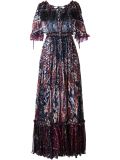 printed pleated dress