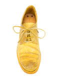 distressed lace-up shoes
