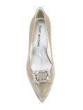 embellished buckle pumps