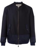 frayed neck bomber jacket