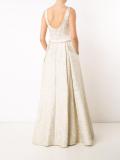 floral jacquard gown