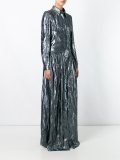 shirt collar pleated dress