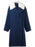 contrasting lapel coat