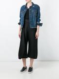 pleated cropped trousers