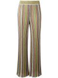 striped wide leg trousers