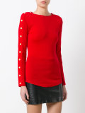 button sleeve pullover