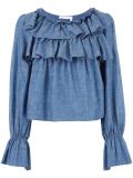 tiered ruffle blouse