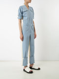Mechanic block panel jumpsuit 