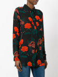 carnation print long sleeve shirt