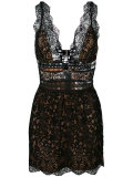 Plunge scallop trim dress