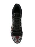 hi-top embellished sneakers