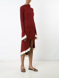 ruffled knit dress