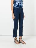 frayed laterals cropped trousers
