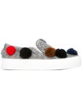 pompom application sneakers