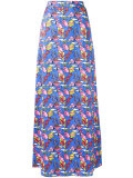 kite patterned maxi skirt
