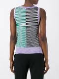 striped knit tank top