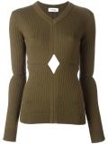 cut-off detailing knit blouse