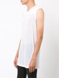 sheer sleeveless T-shirt