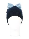 Denim Bow Detail套头帽