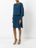 pleated trim dress 