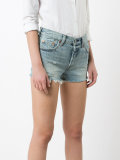 distressed denim shorts 