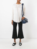 shirred peasant blouse