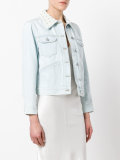 embellished-collar denim jacket