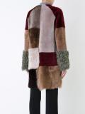 patchwork fur coat 