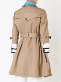 buttoned belted trench