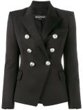 embossed button blazer