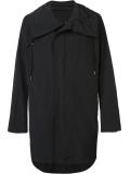 drawstring collar coat