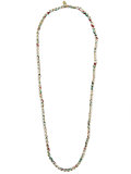 frayed beaded necklace