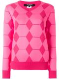 jacquard v neck jumper