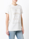 high shine text print T-shirt 
