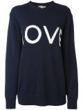 'love' pattern jumper