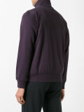 badge patch zipped cardigan 