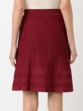 high-waisted knit skirt