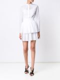 perforated mandarin collar shirt